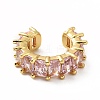Cubic Zirconia Tennis Cuff Earrings LS-EJEW-K093-09G-04-2