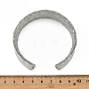 304 Stainless Steel Wide Open Cuff Bangles for Women BJEW-K230-03C-P-4