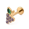 F136 Titanium Pave Cubic Zirconia Fruit Internally Threaded Labrets ME-CBA9828-06C-G-4