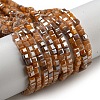 Electroplate Glass Beads Strands EGLA-F121-FR-B04-1