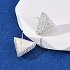 Brass Textured Stud Earrings EJEW-A143-02D-S-3