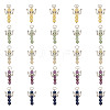 25Pcs 5 Styles Natural Green Aventurine & Lapis Lazuli & Red Aventurine & Citrine & Amethyst Pendants PALLOY-HY00024-1