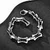 304 Stainless Steel Bone Link Bracelets for Women Men BJEW-F488-28P-1