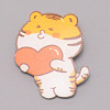 Tiger with Heart Chinese Zodiac Acrylic Brooch JEWB-WH0022-14-1