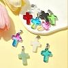 10Pcs 10 Colors Glass Pendant GLAA-FS0001-83-8