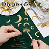 33Pcs 9 Styles Brass Chandelier Component Links FIND-HS0001-81-5