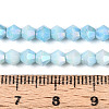 Anti-Tarnish Electroplate Bicone Glass Beads Strands EGLA-T021-4mm-16-08-4