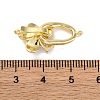 Brass Micro Pave Clear Cubic Zirconia Fold Over Clasps KK-U042-08G-3