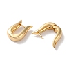 Horseshoe Brass Hoop Earrings for Women EJEW-B056-11G-2