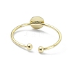 Brass Open Cuff Ring Findings X-KK-P232-01G-3