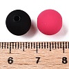 Rubberized Style Imitated Silicone Acrylic Beads MACR-T048-01C-03-3