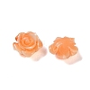 Synthetic Coral 3D Flower Rose Beads CORA-A005-14mm-30-2