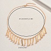 Iron Elegant Long Round Beaded Tassel Bib Necklaces for Women Party and Special Occasions WL5134-3