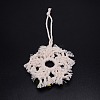 Christmas Theme Snowflake Knitting Pendant Decorations DIY-TAC0016-16-3