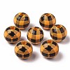 Natural Wood Large Hole Beads X-WOOD-S057-025-2