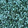 Opaque Picasso Cylinder Glass Beads SEED-Q039-06A-16-3