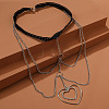 Alloy Sexy Hollow Elastic Multilayer Heart Chain FS-WGB5E69-01-3