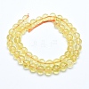 Natural Citrine Beads Strands G-E483-13-6mm-2
