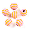 Easter Theme Printed Wood Beads WOOD-T032-22L-1