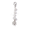 Synthetic White Howlite Pendants Decorations HJEW-JM01398-2