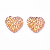 Shining Druzy Resin Cabochons RESI-WH0008-30M-1