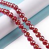 Electroplate Glass Beads Strands GLAA-E036-14B-2