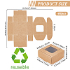 Square Foldable Creative Kraft Paper Box CON-WH0089-20A-2