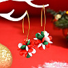 Brass Acrylic Dangle Earrings FS-WGAD9BB-01-3