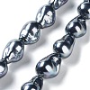 Electroplated Glass Imitation Pearl Beads Strands BSHE-G035-01A-02-1-1