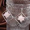 Rhombus Brass Dangle Earrings EJEW-D360-01P-02-3
