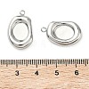 304 Stainless Steel Pendant Cabochon Settings STAS-C167-07A-P-3