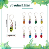 18Pcs 9 Colors Halloween Skull Plastic Pendant Stitch Markers HJEW-NB00004-2