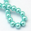 Baking Painted Pearlized Glass Pearl Round Bead Strands X-HY-Q330-8mm-65-4