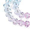 Gradient Color Baking Painted Glass Bead Strands DGLA-A039-T4mm-A05-3