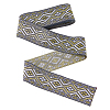 Polyester Jacquard Rhombus Ribbons OCOR-WH0082-141B-1