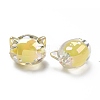 UV Plating Rainbow Iridescent Acrylic Beads OACR-H015-05C-4