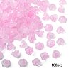100Pcs Transparent Two Tone Spray Painted Glass Bead Caps GLAA-YW0005-18D-1