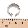 304 Stainless Steel Open Cuff Ring for Women X-RJEW-U014-05P-2