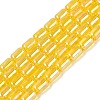 Electroplate Transparent Glass Beads Strands EGLA-Q132-03A-A03-1