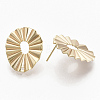 Brass Stud Earring Findings KK-T056-15G-NF-2