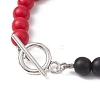 Alloy Enamel Heart Link Bracelet BJEW-JB09999-01-4