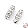 Anti-Tarnish Rhodium Plated 925 Sterling Silver Screw Clasps STER-K173-04P-3