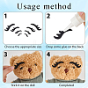 400Pcs 4 Styles Felt Craft Doll Eyelash DIY-GF0013-62-6