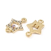 Evil Eye Zinec Alloy Enamel Connector Charms ENAM-TAC0021-16KCG-01-2