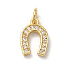 Rack Plating Brass Clear Cubic Zirconia Pendants KK-Z056-18G-1