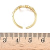 304 Stainless Steel Cubic Zirconia Cuff Open Rings for Women LS-RJEW-Z122-02G-04-5