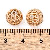 Brass Micro Pave Clear Cubic Zirconia Spacer Baeds KK-Z089-09KCG-02-3