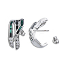 Green Cubic Zirconia Claw Stud Earrings EJEW-N011-80-01P-3