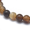 Natural Banded Agate/Striped Agate Bead Stretch Bracelets BJEW-K212-B-003-2