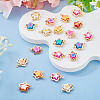 20Pcs Polymer Clay Flower & CCB Frame Links Connector Charms CLAY-TADJ0001-08G-5